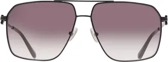Ferragamo Ferragamo Grey Navigator Mens Sunglasses SF238S 001 62