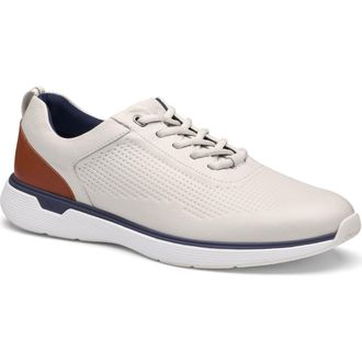 Johnston & Murphy Prentiss 2 Waterproof Sneaker in White Waterproof Full Grain at Nordstrom, Size 10.5