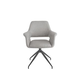 MondoViro 2 sillas giratorias de tela gris, 66x60 cm, 85 cm de alto