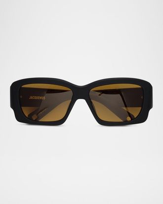 Jacquemus Croisière Rectangle Acetate Sunglasses