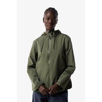 Hunter Original Lightweight Waterproof Womens Green Rain Jacket - Dark Green - Size X-Small