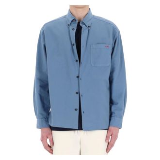 A.P.C. Heldere Blauwe Oxford Katoenen Overhemd - Heren - Casual Overhemden - Blauw - M - Katoen - Overhemden