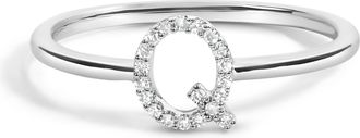 House of Brilliance 10K Gold Diamond Accent Initial A-Z Ring