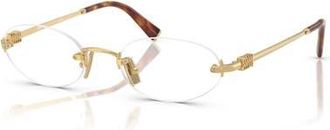 Miu Miu 51mm Oval optical glasses in Gold at Nordstrom