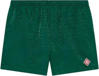 Casablanca Monogram Jacquard Zwemshorts - Heren - Strandmode - Groen - XL - Polyester - Badmode