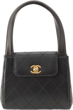 Chanel Pre-owned Quilted Lambskin Flap Handbag - Dames - Vintage Handtas - Zwart - ONE Size - Leer - Vintage