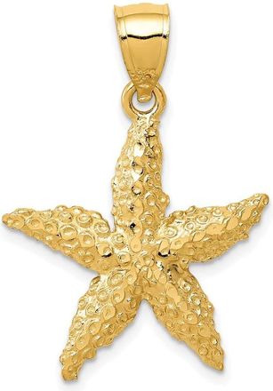 Diamond2Deal 14k Yellow Gold Starfish Pendant