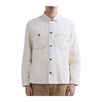 Replay Mv864E Overshirt - male - Replay - Denim Shirts - White - XL - Shirts