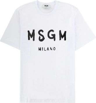 Msgm Logo-Print T-Shirt - White