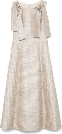 Fely Campo Abito midi con nodo - Oro