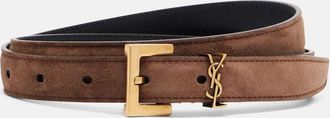 Saint Laurent Cassandre suede belt