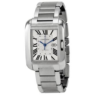 Cartier Pre-owned Cartier Tank Anglaise Silver Dial Mens Watch W5310009