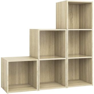 vidaXL Vidaxl - Muebles de salón 3 piezas madera de ingeniería roble Sonoma