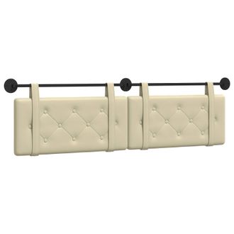 vidaXL Cabecero Colgante Crema Cuero Sint&eacute;tico Vidaxl