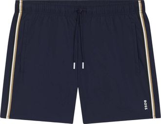 HUGO BOSS Iconische Boxer - Heren - Strandmode - Blauw - M - Polyester - Badmode