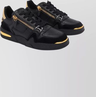Giuseppe Zanotti stylish low top sneakers with gold accents