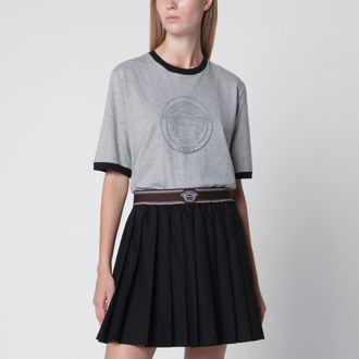Versace T-shirt in jersey di cotone con logo stampato