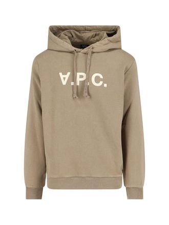 A.P.C. Logo Hoodie - Light Brown