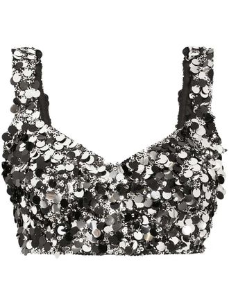 Dolce & Gabbana Pailletten-Crop-Top
