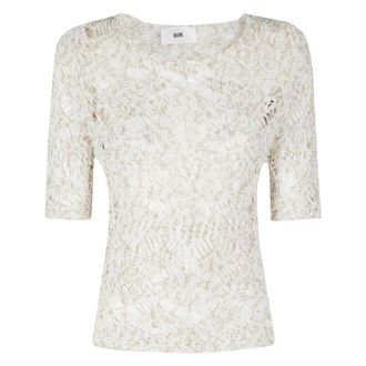 SOLOTRE Blouses, female, White, Size: S Mesh Sweater
