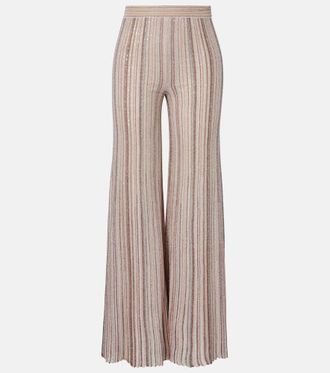 Missoni Striped lam&eacute; wide-leg pants
