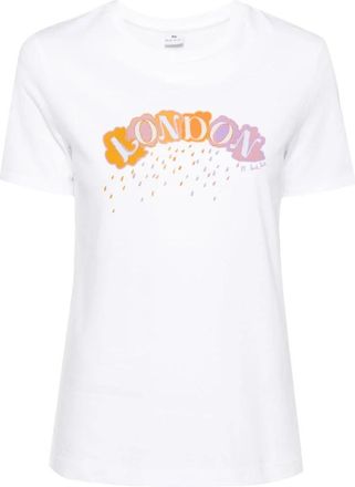 Paul Smith T-shirt met grafische print en ronde hals - Dames - T-shirts - Wit - L - Katoen - Tops