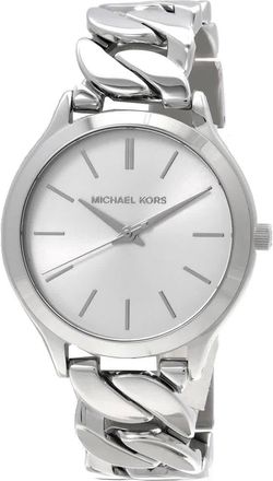 Michael Kors Slim Runway Quartz White Dial Ladies Watch MK7474