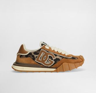 Dolce & Gabbana Dg Athletic Fabric Sneakers - Woman Sneakers Animal Print 36.5