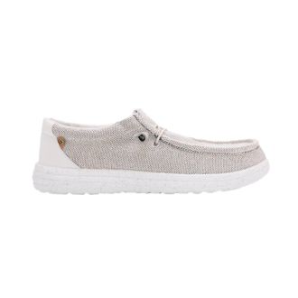 Lamofootwear Mens Paul Canvas Deck Shoe In White