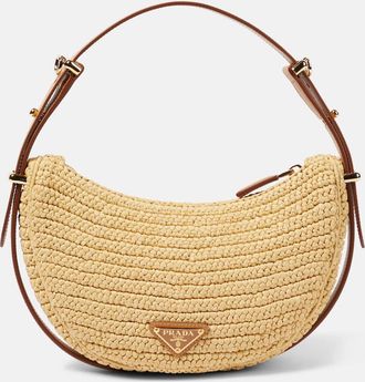 Prada Prada Arque raffia-effect shoulder bag