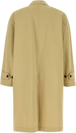 Burberry Mens Beige Cotton Overcoat Hamper Trench