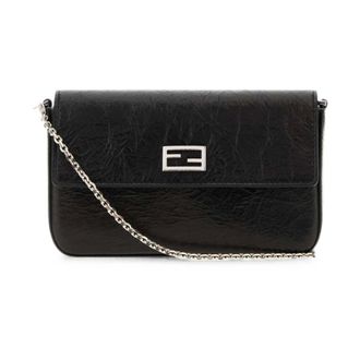 Fendi Tube Wallet On Chain - Bags - Mujer - Negro - ONE SIZE