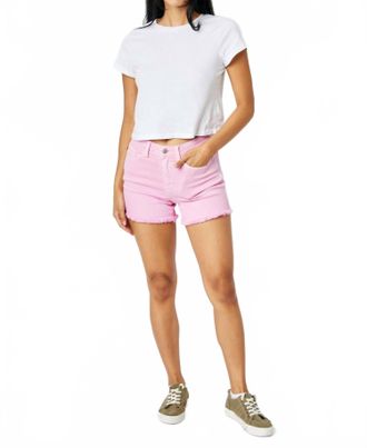 Judy Blue Strawberry Kiss Shorts In Pink