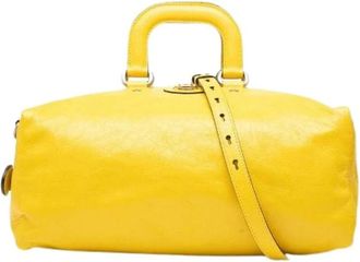 Gucci Pre-owned Weekend Bags, female, Yellow, Size: ONE SIZE Pre-owned Vintage Weekend Bag
