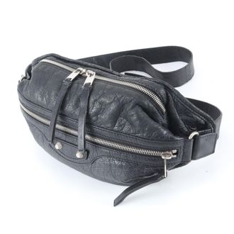 Balenciaga Black Leather Pouch Sling Bag (Pre-Owned)