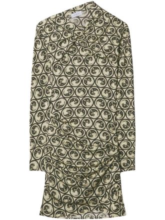 Off-white Asymmetrische jurk - Beige