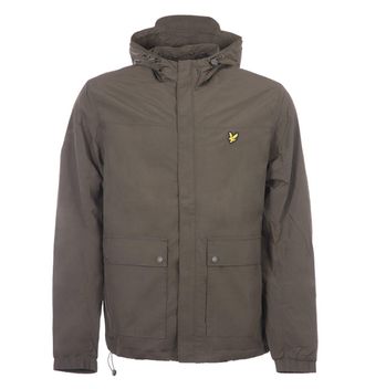 Lyle & Scott jack met capuchon en zakken - Olijfgroen