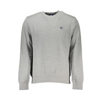 North Sails Felpa in Cotone Spazzolato con Logo Applicato - - Sweatshirts & Hoodies - Uomo - Grigio - S