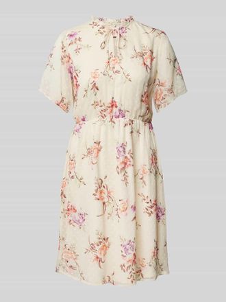Only Knielanges Kleid mit Allover-Muster Modell AIDA ELISA in Ecru, Größe M
