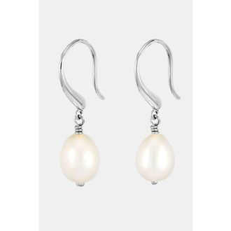 Dower & Hall White Baroque Pearl Earrings in Sterling Silver at Nordstrom