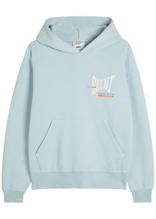 Saint Mxxxxxx Saint Mxxxxxx Hooded Logo-print Cotton Sweatshirt - Light Blue - Xxl