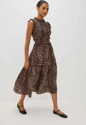 Rails Vivier Midi Dress In Brown Nala