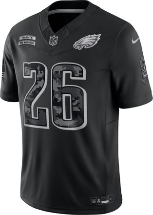 Nike Saquon Barkley Philadelphia Eagles Salute to Service Nike Mens Dri-FIT NFL Limited Jersey in Black | SSLM00AF3R-RF0