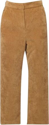 Max Mara Marruca Corduroy Broek - Dames - Straight fit broeken - Bruin - L - Katoen - Broeken