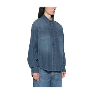 Frankie Shop Dames, Blouses & Shirts, Blauw, Maat: XS Denim