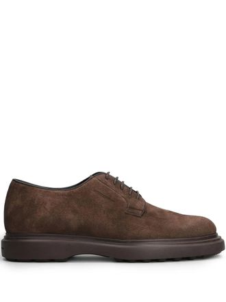 Stuart Weitzman Benson suede Derby shoes - men - Calf Suede/Fabric/Rubber - 40 - Brown