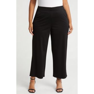 Max Studio Easy Wide Leg Ponte Pants in Black at Nordstrom Rack, Size 1X