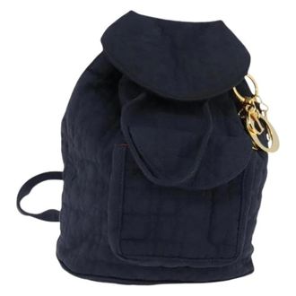 Dior Pre-owned Backpacks, female, Blue, Size: ONE SIZE Pre-owned Vintage Nylon Backpack