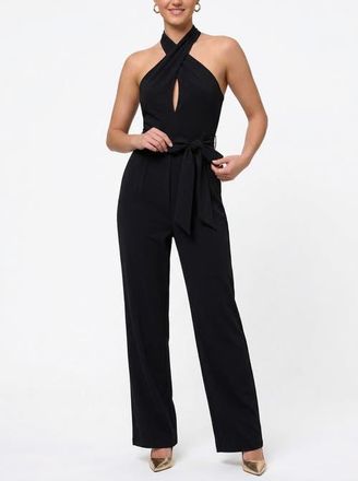 Rachel Roy Ester Sleeveless Belted Jumpsuit in Black at Nordstrom, Size X-Large