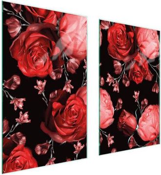 OEM Placa Protectora De Vidrio Para Estufa 75x52 Roses